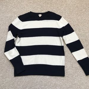 J.Crew navy and white sweater